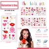 Valentine's Day Temporary Tattoos for Girls,Adults,Teens,10 Sheets Lovers Tattoos Love