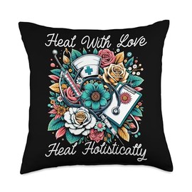 Registered Nurse Healthcare Medical RN Holistic Nurse Throw Pillow