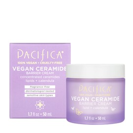 Pacifica Pacifica Face Cream - Vegan Ceramide Barrier Cream w/Niacinamide & Shea Butter - Hydrating Daily Face Moisturizer Fragrance Free for Sensitive Skin, Vegan, Clean Beauty Allergy & Dermatologist Tested