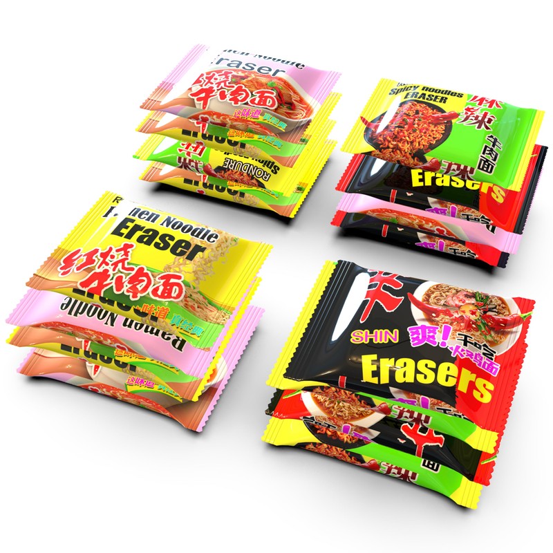 ROPTO 16 PCS Mini Food erasers for Kids Classroom Spicy