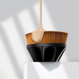 CANUSA Liquid Foundation Glamour Brush - Face Brush with Synthetic Dense Bristles for Blending Liquid, Cream, Concealer & More  Even Coverage makeup brushes set - Color: PINK