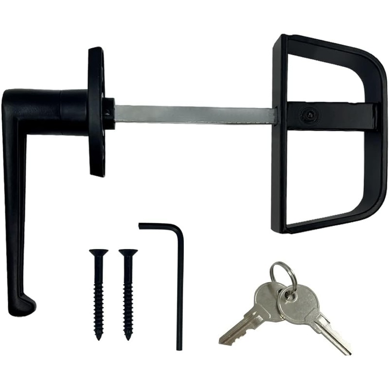 Lepoint L-Handle Lock Shed Door Latch Lock Kit with 2