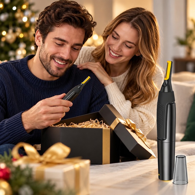 Ultra-Thin Electric Nose & Ear Hair Trimmer for Grooming –