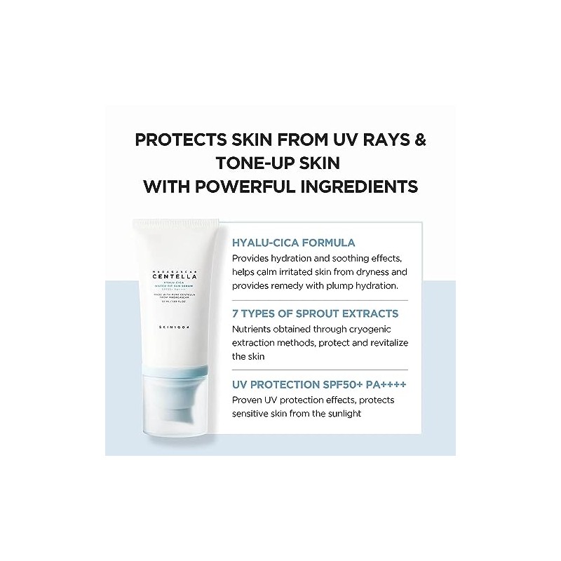 SKIN1004 Madagascar Centella Hyalu-cica Water-Fit Sun Serum - Bloqueador Coreano