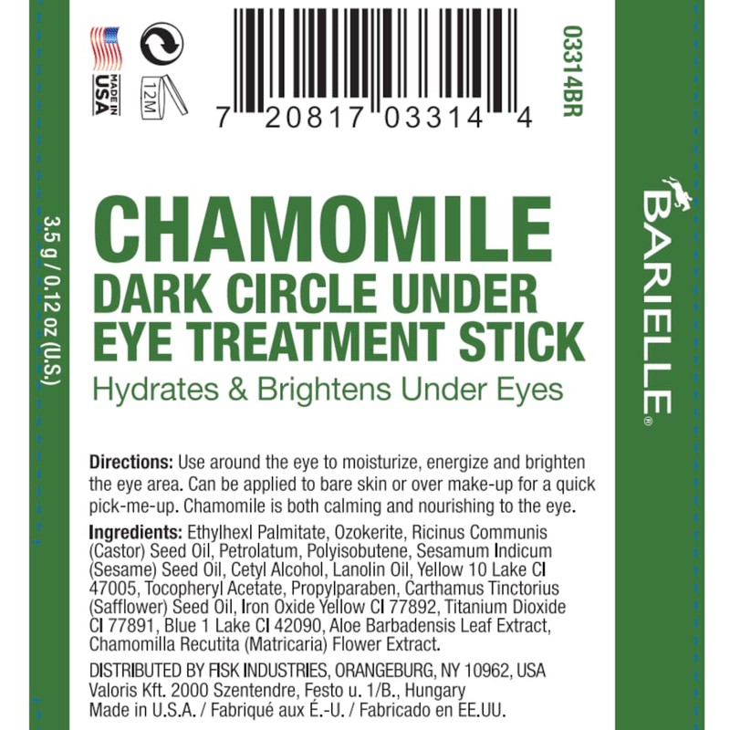 BARIELLE Chamomile Dark Circle Under Eye Treatment Stick - Hydrates