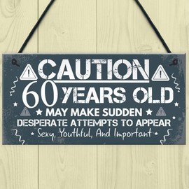 RED OCEAN 60th Birthday Card For Men Women Friend 60th Birthday Gifts For Him Her Decorations Present