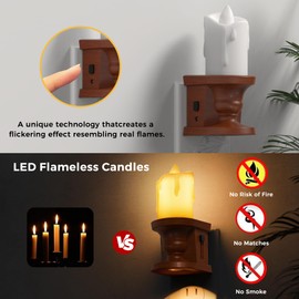 L LOHAS LED Flameless Candle Night Light,Night Lights Plug into Wall[2-PACK]Plug in Night Light with Light Sensor,0-100LM Dimmable Nightlight,3000K Soft White for Adults Hallway Badroom