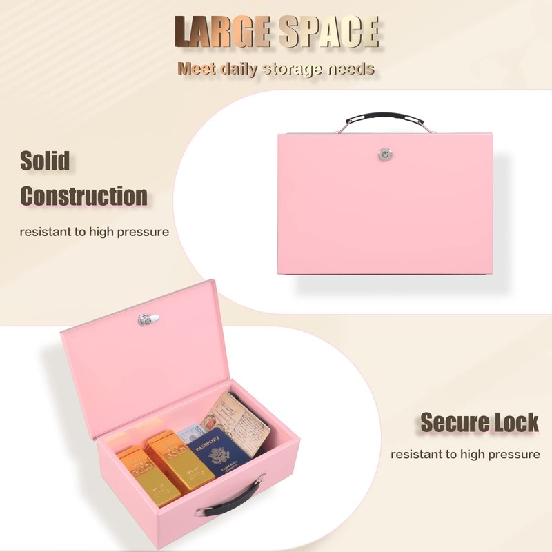 xydled Fire Resistant Safe Fire Safe Box with Key Lock