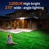 intelamp Solar Lights Outdoor, 3 Head Solar MotionSensor Lights for