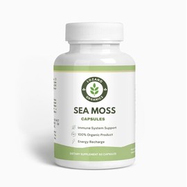 Lozano Organics Sea Moss Advanced Superfood - High-Potency, Vegan, Made in The USA - with Irish Sea Moss, Bladderwrack, Burdock Root - Overall Health, Immunity Support, 60 Sea Moss Capsules