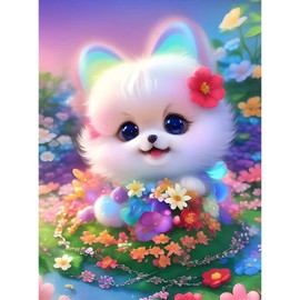 FORLAND Dog Diamond Painting Kits for Adults Beginners - 5D DIY Cute Puppy Full Drill Diamond Kits Painting Crafts for Home Wall Decor, Diamond Art Kits,12x16inch (Dog 2)