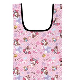 Kei Company Sanrio Characters (Japanese Goods Series) My Melody SAW-PPE-MM Small Eco Bag with Pockets, H15.9 x W 9.4 inches (40.5 x 24 cm)