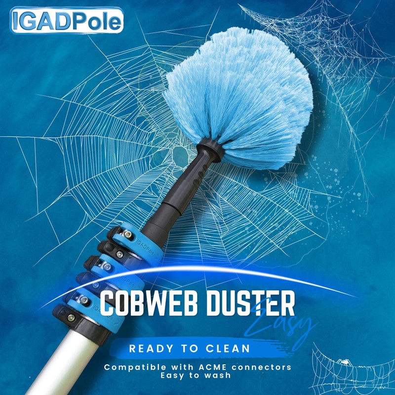 IGADPole 17 FT Water-Fed Washing Kit with Soap-Dispenser, Brush, 10″