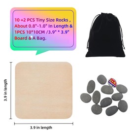 CYLHCM 10PCS Tiny DIY Rocks for Tic Tac Toe, 0.8"-1.0" DIY Pebble for Painting Detail-Painting Smooth Surface Stones,Arts,Crafts for Crafts