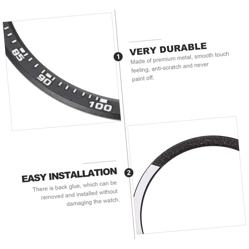 TEHAUX Smartwatch Bezel Ring Protector Metal Bezel Cover for Watch