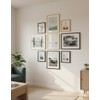 LIVINGTASTE A4 Picture Frame Brushed Gold Aluminium, 2-Pack 21x30 cm Photo