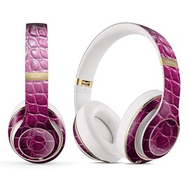 DesignSkinz - Compatible with Beats Studio Pro - Skin Decal Protective Scratch Resistant Vinyl Wrap - Bright Magenta Aligator Skin