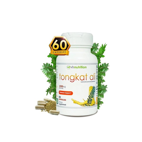 VHNutrition Tongkat Extract 1200 mg 60 Capsules Hormone Support Exp