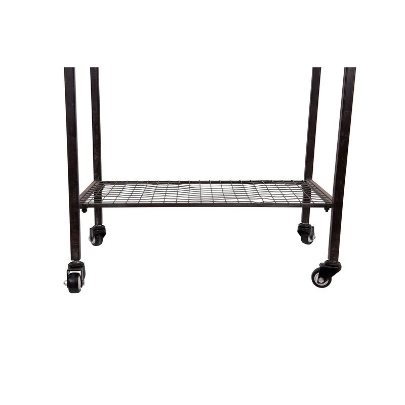 Creative Co-Op Metal Bucket/Planter on Stand with Casters