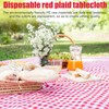 4 Pack Red Table Cloth, Plastic Birthday Table Cover Disposable