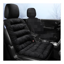 CGEAMDY Warmes Autositzkissen, Auto Sitzauflagen, Sitzschoner für Autositze, Universal Autositzschoner mit Rückenlehne, Autositzauflage Anti Rutsch Unterlage (Schwarz)