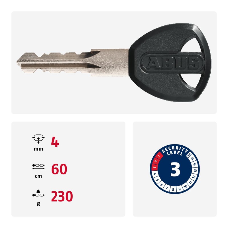 ABUS Lucchetto a Catena 1500 Web - Lucchetto per Bicicletta