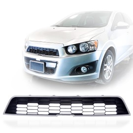 Perfit Liner New Replacement Parts Front CHROME BLACK Grille Grill Compatible With 2012-2016 Chevy Sonic Base 96694759 GM1200638