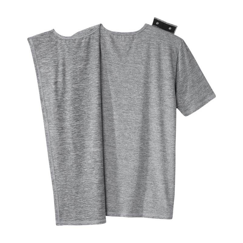 Men’s Open-Back Adaptive Active T-Shirt - Heather Grey MED