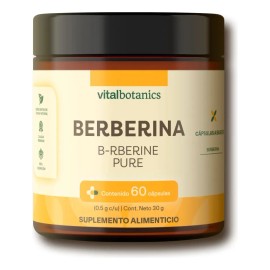 Berberina Hcl 60 Capsulas 1000 Mg Suplemento Vitalbotanics Sabor Sin sabor