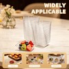 60 Pcs Mini Clear Dessert Plates 2.4 Inch Disposable Square