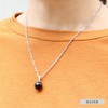Gold Stone Morion Necklace, Black Crystal, Pendant, Unisex, Natural Stone,