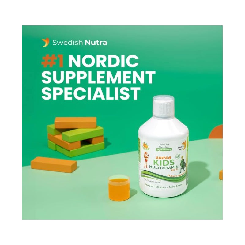 Generic Swedish Super Kids Multivitamin Age 3+, Orange Flavour, 2