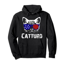 Catturd Lustiger Katzenliebhaber Patriotische Katze Mama Katze Papa Haustierbesitzer Pullover Hoodie