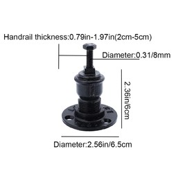 YongXiangPeng Stair Handrail Brackets - Wall Mounted Metal Brackets with Screws for Stairway, Durable Heavy Duty Industrial Iron Railing Support Indoor/Outdoor