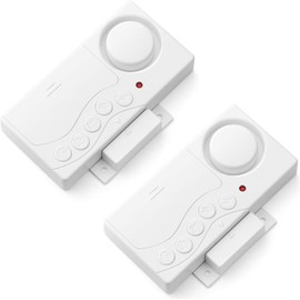 Freezer Door Alarm with Delay When Left Open, 3/15/30/60 Seconds Adjustable Delay Refrigerator Alarm Wireless Fridge Alarm Door Open Alarm Loud 108 dB (2 Pack)