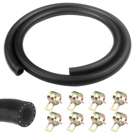 Newpop Petrol Hose Set, 1 Metre Fuel Hose, 8 mm Inner Diameter Diesel Hose, Oil Hose with 8 Pieces Hose Clamps, for Car, Motorcycle, Tractors or Small Engines