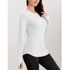4-Pack: Womens Long Sleeve Athletic Tops with Thumb Holes –