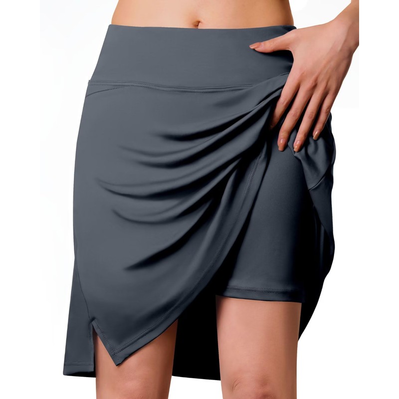 SPEED MATE Knee Length Skorts for Women,Tennis Skirts for Women