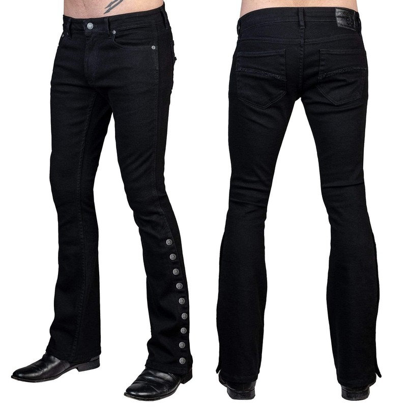 Wornstar Hellraiser Side Button Jeans - Black