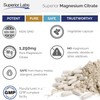 Superior Labs Magnesium Citrate 1250mg, High Absorption, Non-GMO, Additive-Free &