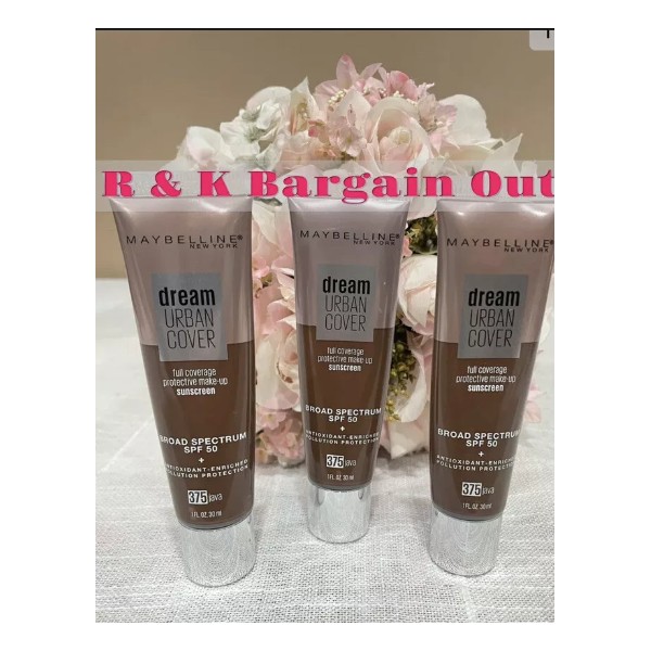 3~ Maybelline Dream Urban Cover Full Coverage Foundation SPF 50