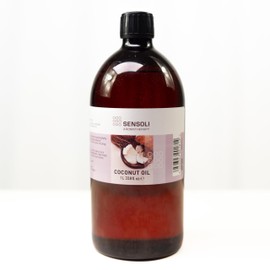 SENSOLI Fractionated Coconut 1L - 100% Pure, Natural Unscented Moisturising Oil for Hair and Skin Care