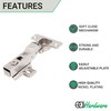 EAI Kitchen Cabinet Hinge | 35mm Clip On Sprung Soft