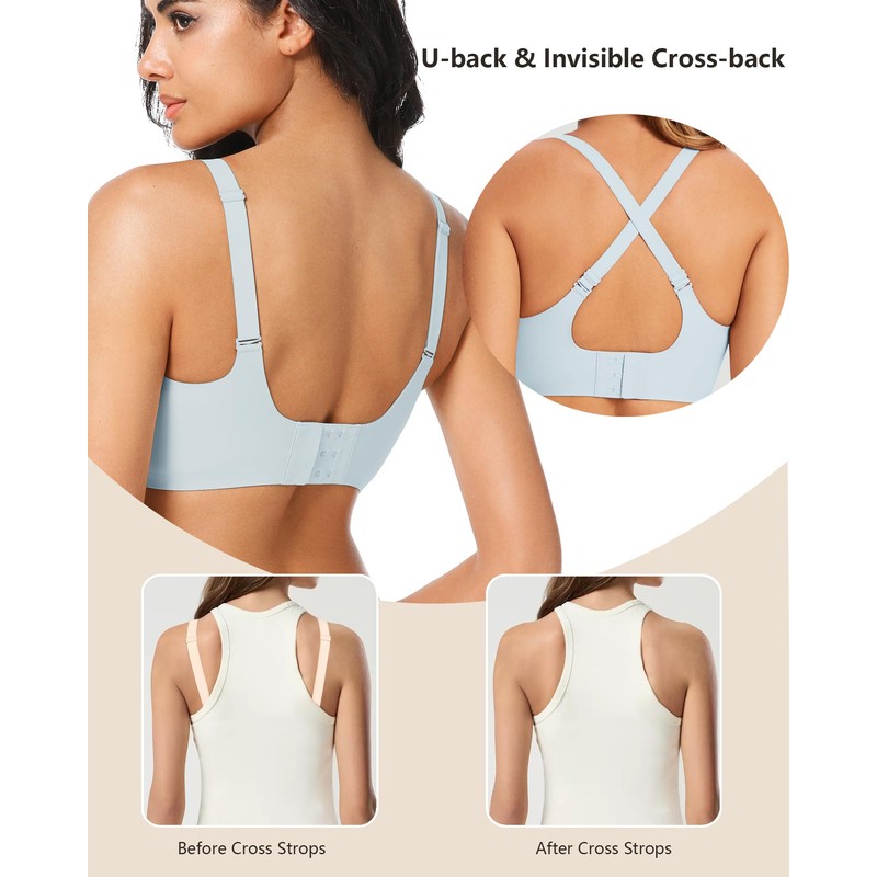 Gailife Wireless Bras for Women No Underwire Wave Push Up