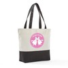 CafePress Pink Bridesmaid Wedding Bells Canvas Tote Top Zipper Closure