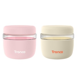 Tronco 24 oz Glass Lunch Bowl Container with Lid, Glass Food Storage Container, Leak & Spill Proof, Soup & Stew Food Storage, Meal Prep, Airtight, Dishwasher Safe, BPA-Free - Ideal Gifts, 2Pack
