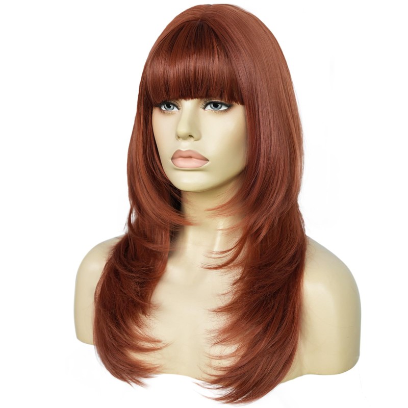 IMEYLE Auburn Wigs for Women Copper Wig Long Ginger Wig