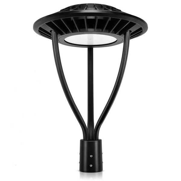 OPENLUX Led Post Top Light 150W ETL Listed 21,000Lm 5000K Daylight IP65 Waterproof LED Post Top Outdoor Circular Area Pole Light [500W Equivalent] for Garden Yard Street Lighting