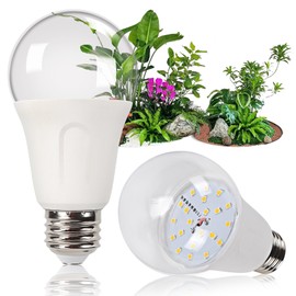 Plant Growth Light, LED Plant Growing Light, E26 Base, 15 W, 100 W Equivalent, Warm White, 4000K, High Color Rendering Ra98, High Brightness, Full Spectrum, High Stability, Long Life, Succulent