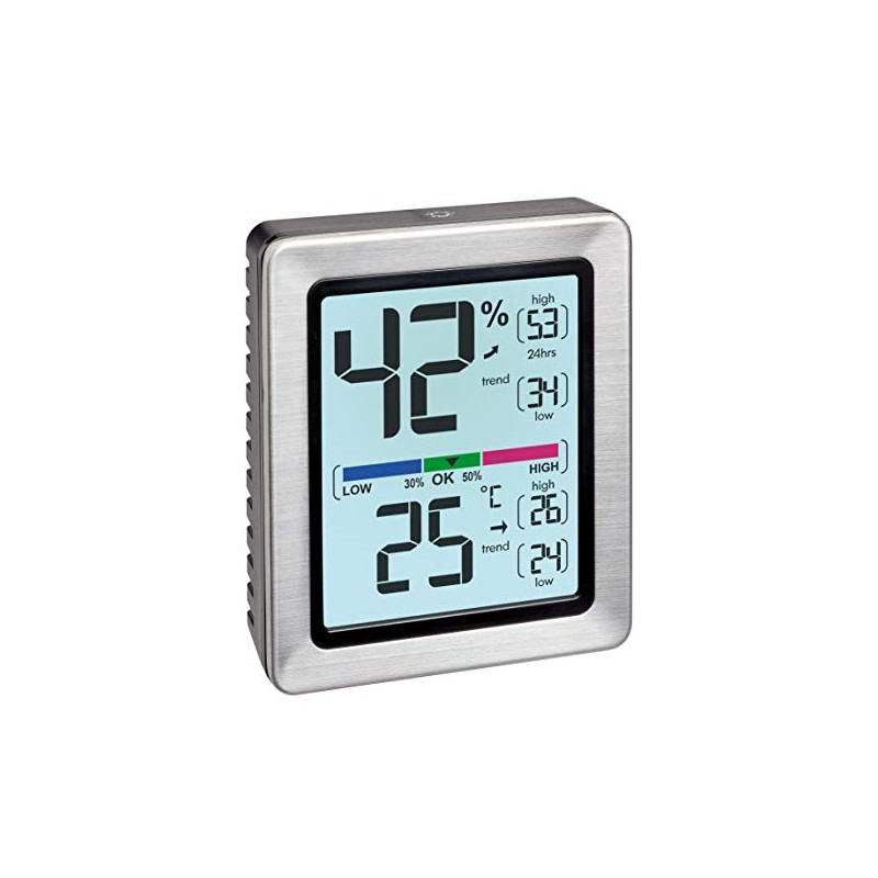 TFA Dostmann 30.5047.54 Exacto Digital Thermo-Hygrometer, Highly Accurate with Precision